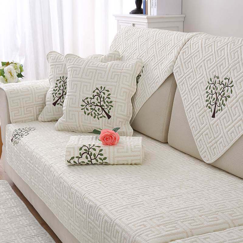 Pure cotton sofa cushion four seasons universal fabric non-slip Nordic cushion simple modern fashion sofa towel cover cotton