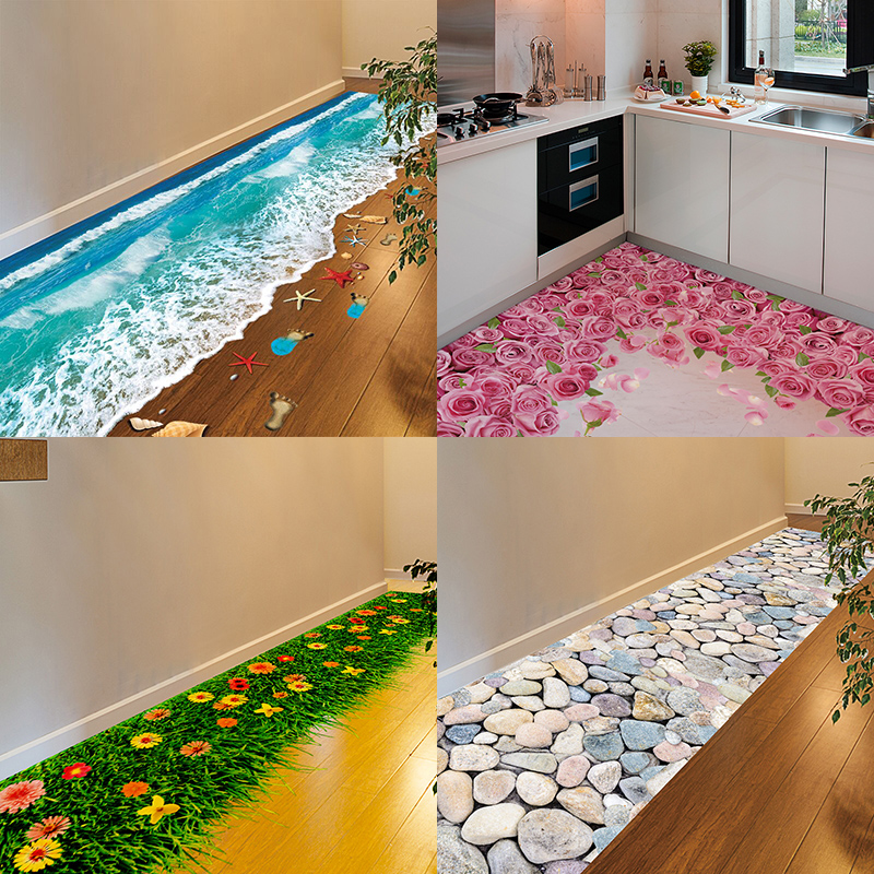 3D stereoscopic stickers room renovation floor stickers floor decoration stickers creative floor stickers ins net red wall self-adhesive