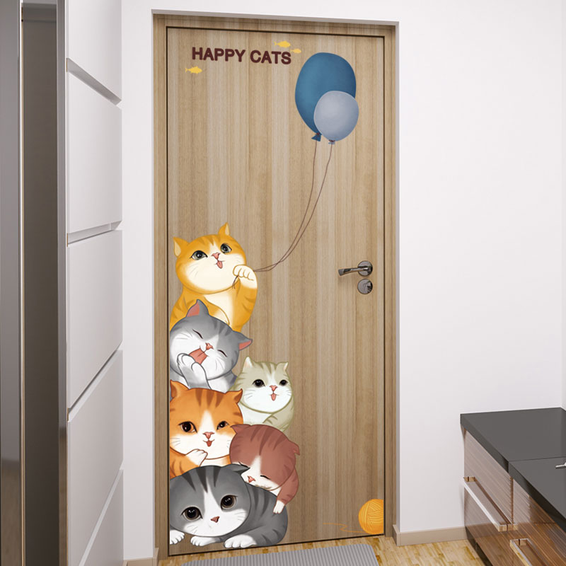 Cartoon Stickup Children Room Room Door Sticker Bedroom Wall Decoration Applid 3d Stereo wall sticker door sticker self-adhesive