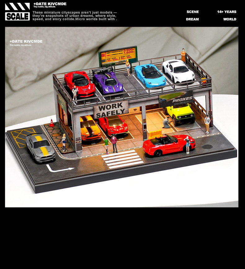 Collector 1:64 Parking Workshop Diorama, Display for Tomica | eBay