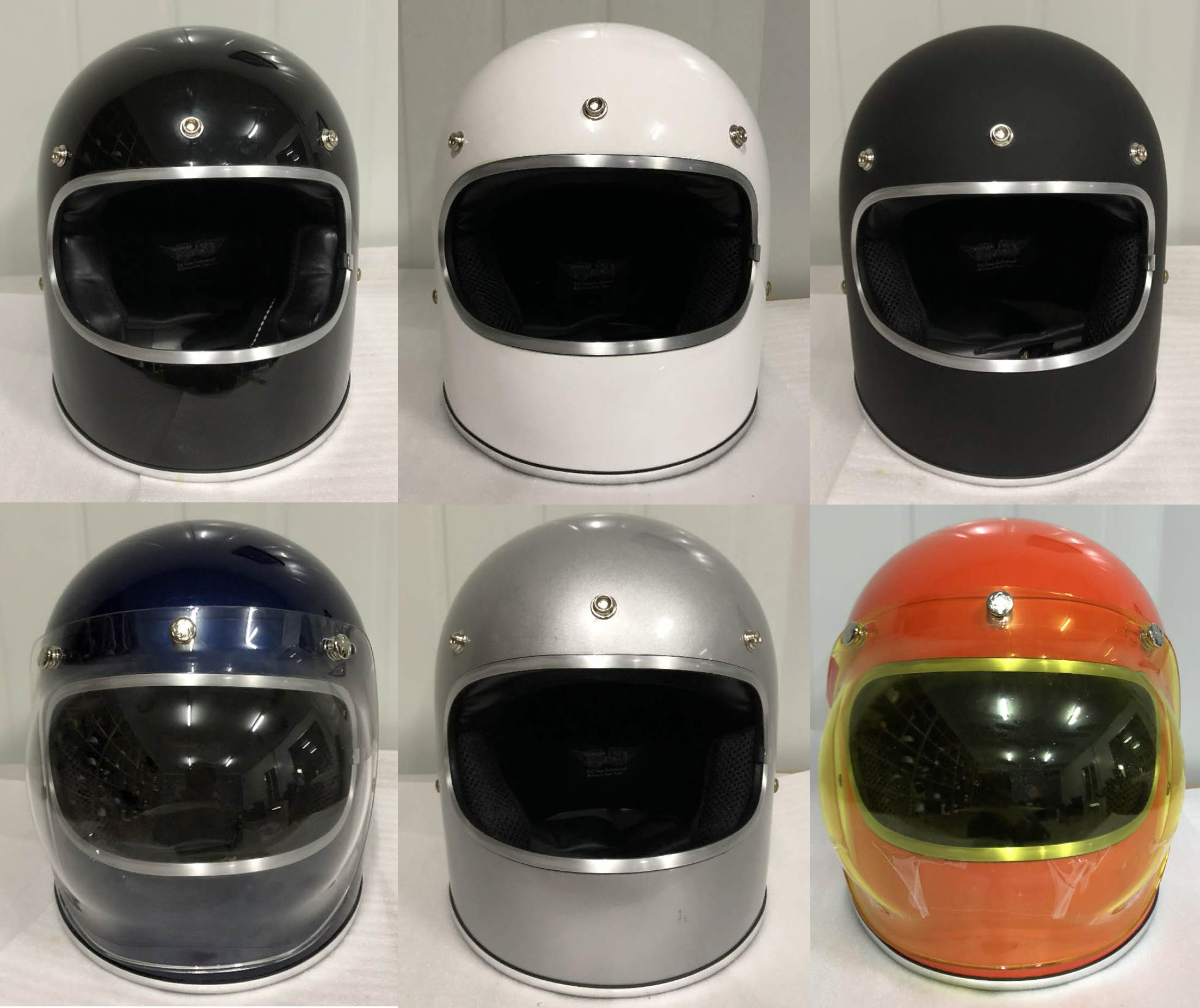 Japanese brand]TTCO retro Harley motorcycle helmet full helmet three-nail silver edge big stars send bubble mirror