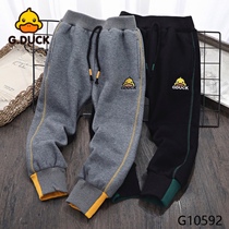 Little yellow duck G DUCK childrens fleece fleece sweatpants lamb fleece sweatpants