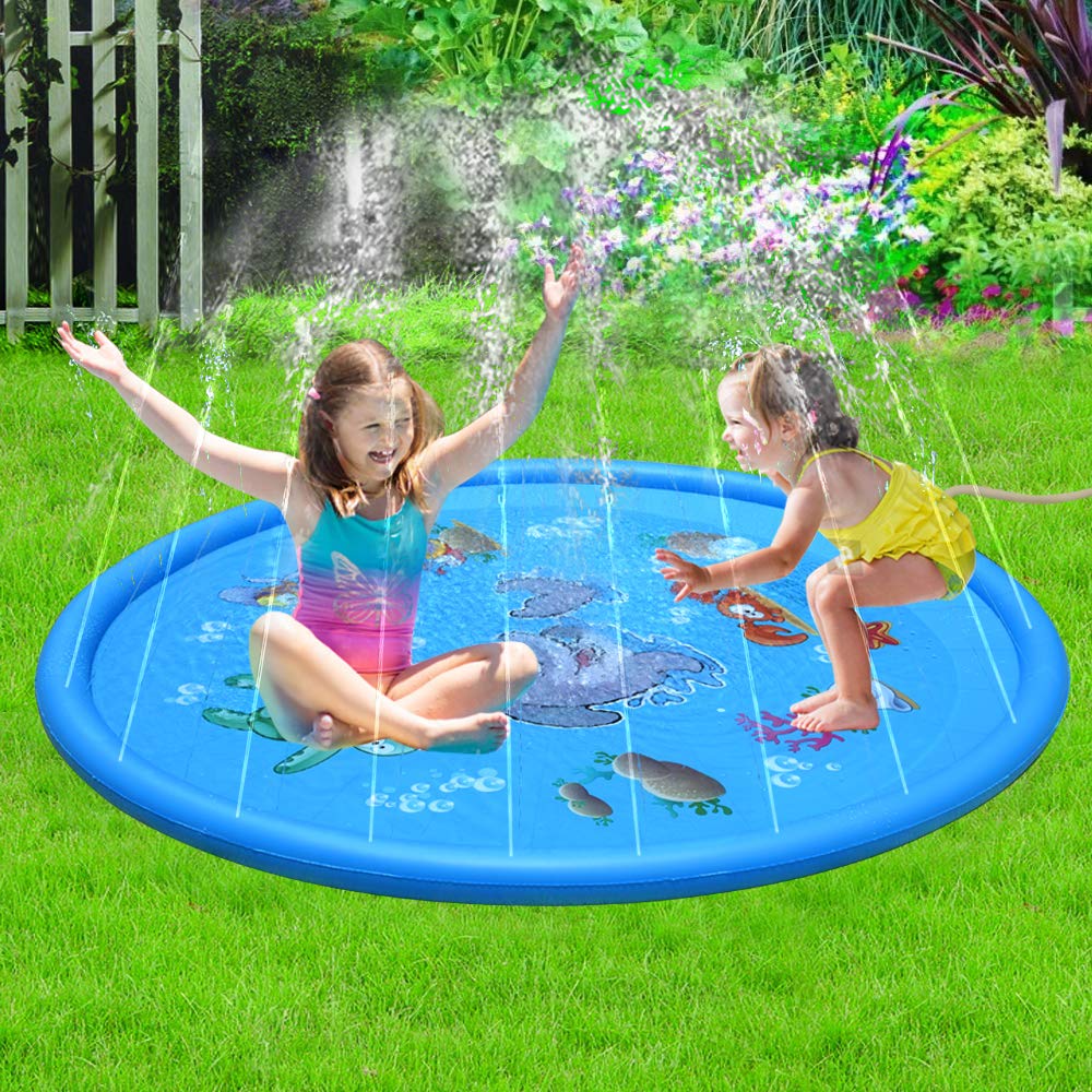 Hot Pins Outdoor Children Lawn Water Spray Mat Swimming Pool Family Drama Water Sprinkler Bathing Toys Water Spray Beach Mat