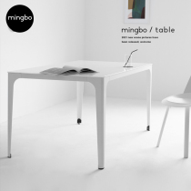 Nordic household dining table Modern minimalist Tempered glass dining table Rectangular small apartment dining table negotiation table and chair combination