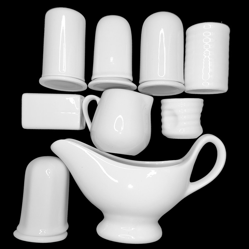 Home dining room hotel hotel toothpick cans, bottles, barrel boxes, cups, ceramic table tableware creative high-grade pure white ins