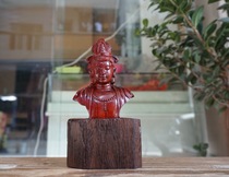 India small leaf red sandalwood demolition house old material Manjushri Bodhisattva statue Buddha statue handmade wood carvings mahogany crafts