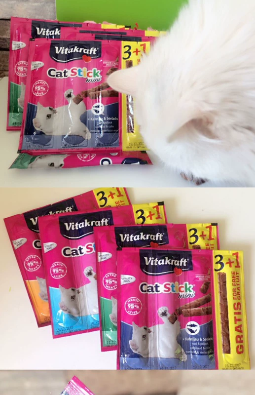 Malt Bear Wei Ta Kraft Vitakraft Cat Cat Cat Cat Cat Snacks Miệng Mèo Thịt khô 4 - Đồ ăn nhẹ cho mèo thức ăn cho mèo ta