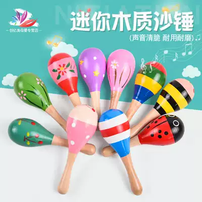 Baby sand hammer Baby early education music Percussion Sand ball Children rattling grip Chasing sight and hearing training toy