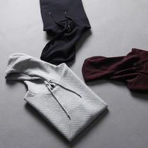 Foreign trade original single tail single Autumn new mens simple basic Joker hooded casual sweater kangaroo