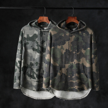 Foreign trade tail single mens sweaters Japanese literature and art fan military camouflage hooded sweater fashion Terry camouflage jacket