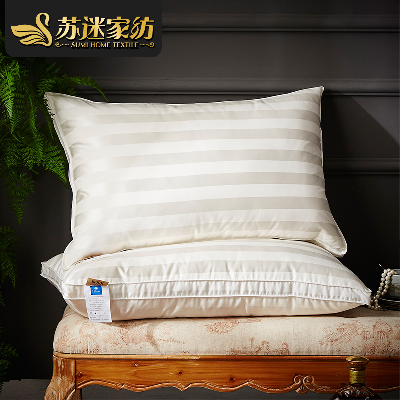 95% White Goose Down Eiderdown Pillow Superior Upscale Hotel Stay-at-home Five Star Pillow Inner single Double Neck pillow