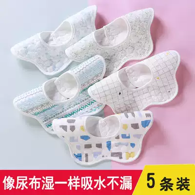 Baby saliva towel baby bib waterproof spring and autumn newborn baby cotton 360 degree rotatable bib anti-spit milk