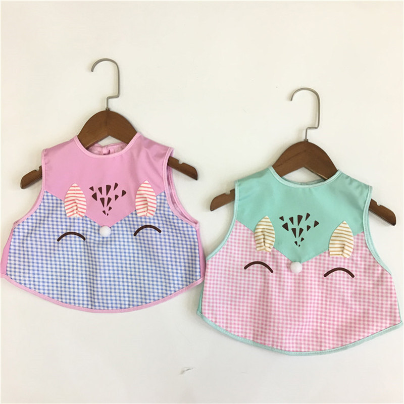 Baby bib Cotton waterproof feeding bibs Boy and girl saliva bib Vest type baby saliva towel 0-3 years old