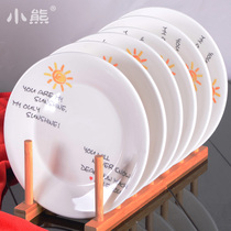 Breakfast plate creative plate pure white western food plate plate plate ceramic tableware plate Korean cartoon cake plate