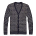 Regatta Club mùa thu nam len cardigan kim cương jacquard dài tay cổ chữ V dệt kim - Cardigan Cardigan