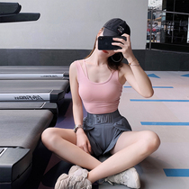 Byu Run yoga suit 2019 thin vest women with chest pad beauty back yoga top summer running suit