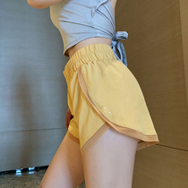 Byu quick-drying high waist sports shorts womens summer loose anti-walk gym running wide leg yoga hot pants
