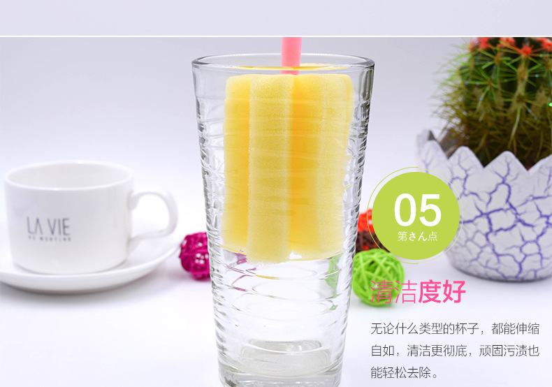 đèn nháy trang trí ngoài trời [Cửa hàng bách hóa Yuyu] bàn chải lau kính dài tay cầm bàn chải cốc dài chai trà cốc bàn chải cốc bàn chải nhà bếp - Thiết bị sân khấu đèn led pha 50w