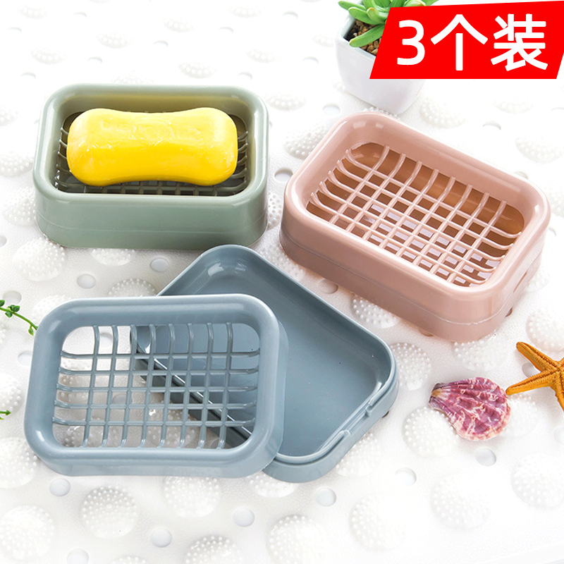 Drain fat box Household bathroom large shelf Powder room Plastic simple European double-layer incense box incense plate