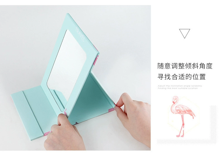 [Cửa hàng bách hóa Yuyu] Gương trang điểm Gương nữ Dressing Mirror Portable Folding Desktop Princess Mirror Simple Fashion Fashion - Thiết bị sân khấu đèn led nháy năng lượng mặt trời