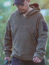 Military fans forbear outdoor heavyweight fleece jacket mens outdoor autumn and winter hooded thermal top pullover sweatshirt jacket