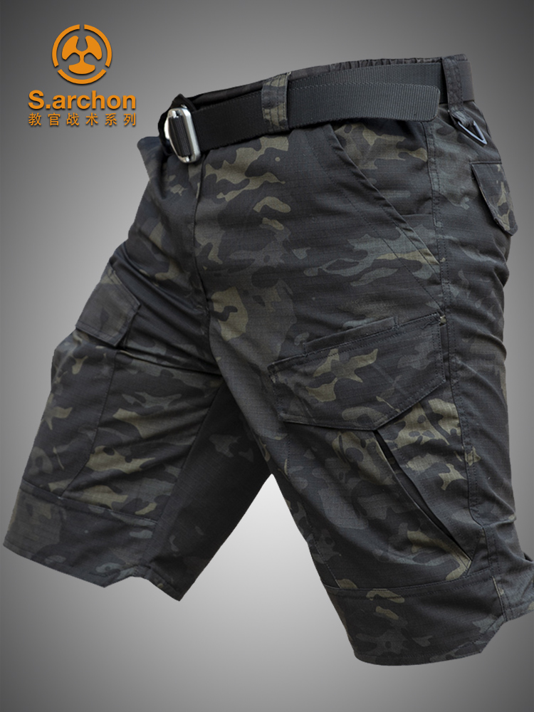 Archon tactical shorts Men's summer camouflage pants Half pants Slim tooling shorts Special forces military camouflage outdoor pants