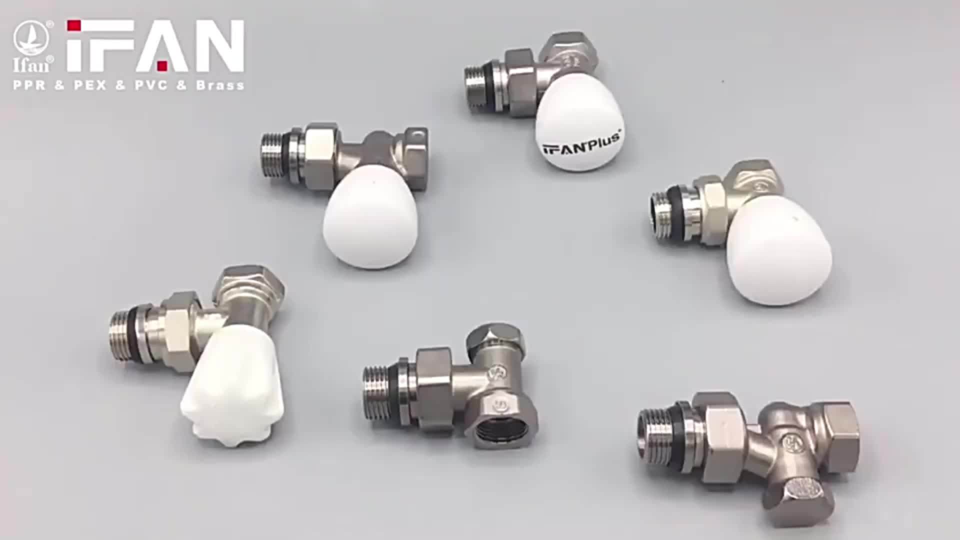 Ifan Polished Brass Radiator Valve 1/2