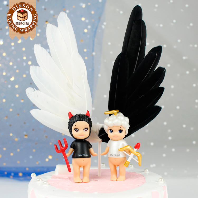 Thiên thần lông cánh lớn trang trí thẻ flamingo trang trí bánh lưới đỏ bóng cờ đảng - Trang trí nội thất dcor shop phụ kiện trang trí nhà đẹp