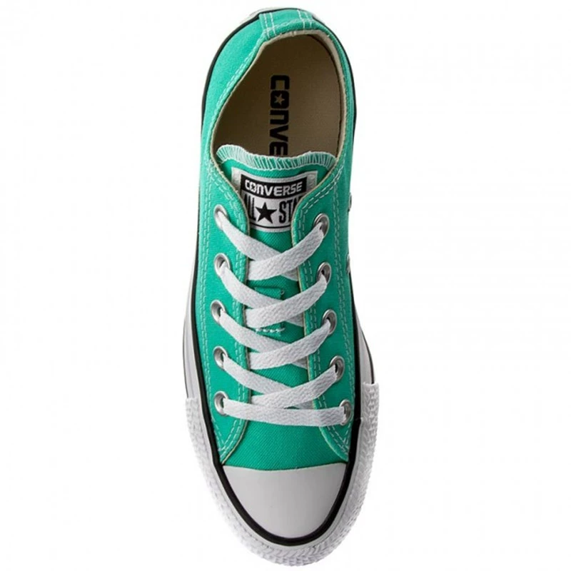 CONVERSE Converse Cổ điển Màu xanh bạc hà Màu xanh lá cây Retro Thấp Cắt vải thông thường 155737C - Plimsolls