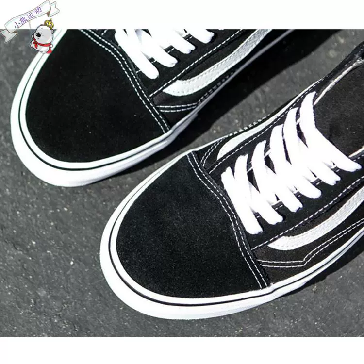 Vans Vans Old Skool Đôi màu đen và trắng cổ điển Đôi giày trượt thấp VN-0D3HY28 - Dép / giày thường