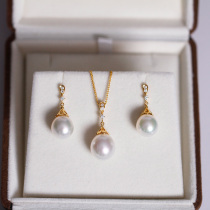 Paspaley auction White beads Silver beads Water drop pearl Retro petal 18k diamond earrings Pendant inlay fee