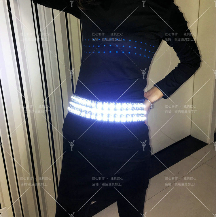 LED luminous waist LED luminous belt LED luminous show clothing will glow clothes laser gloves