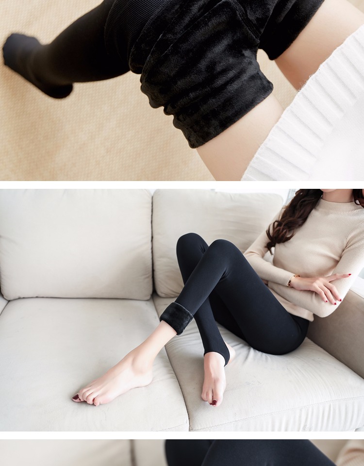 Cộng với quần nhung dày mùa thu và mùa đông vớ vớ ấm áp là đôi tất mỏng chân quần tất 6s