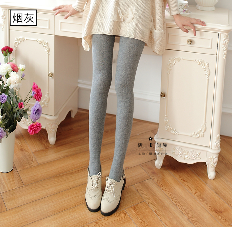Quần micro-áp tất vớ nữ bếp là vớ cotton mờ mỏng vớ mùa xuân và mùa thu đông dày màu đen xám quần tất bầu