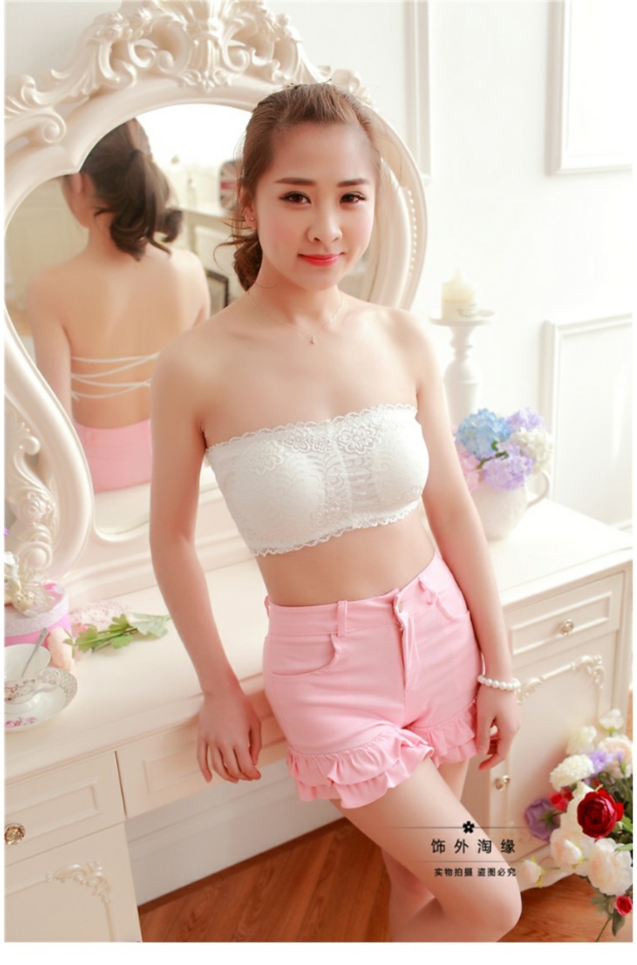 Với miếng đệm ngực, ren chống chói hoang dã quấn ngực, đeo chéo nữ, lưng đẹp, vest openwork, đồ lót, áo ngực, áo ngực áo lót không gọng