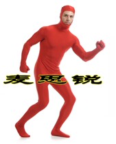 Red all-inclusive face-less bodysuit one-piece tights stage costumes cosplay costumes bottoming clothes