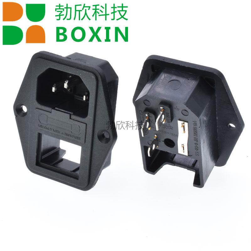 AC Power Socket Terminal Pint Character Base With Fuse Holder can fit switch eco-friendly certified SS-8B-3