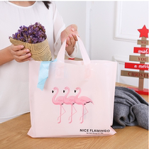 Thickened portable packaging bag medium high pressure gift cosmetics shoe bag handle garment plastic plastic shopping bag