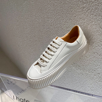 Womens shoes new 2021 summer explosion thick-soled inner height-increasing white shoes breathable leather thin casual shoes biscuit shoes