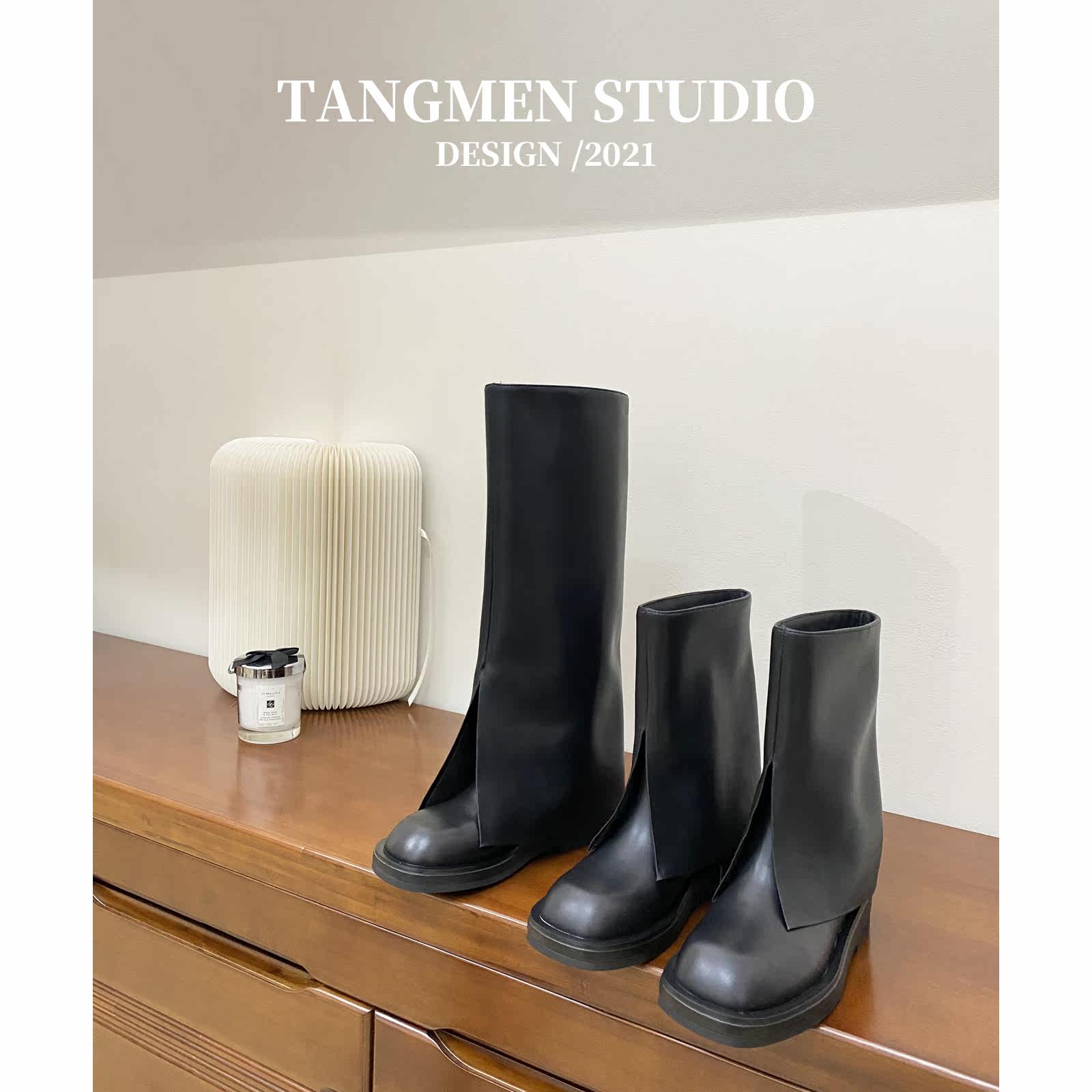 Penalty stand pants pipe boots 2021 new boots high cylinder riding boots thick bottom long cylinder boots though kneecap genuine leather long boots