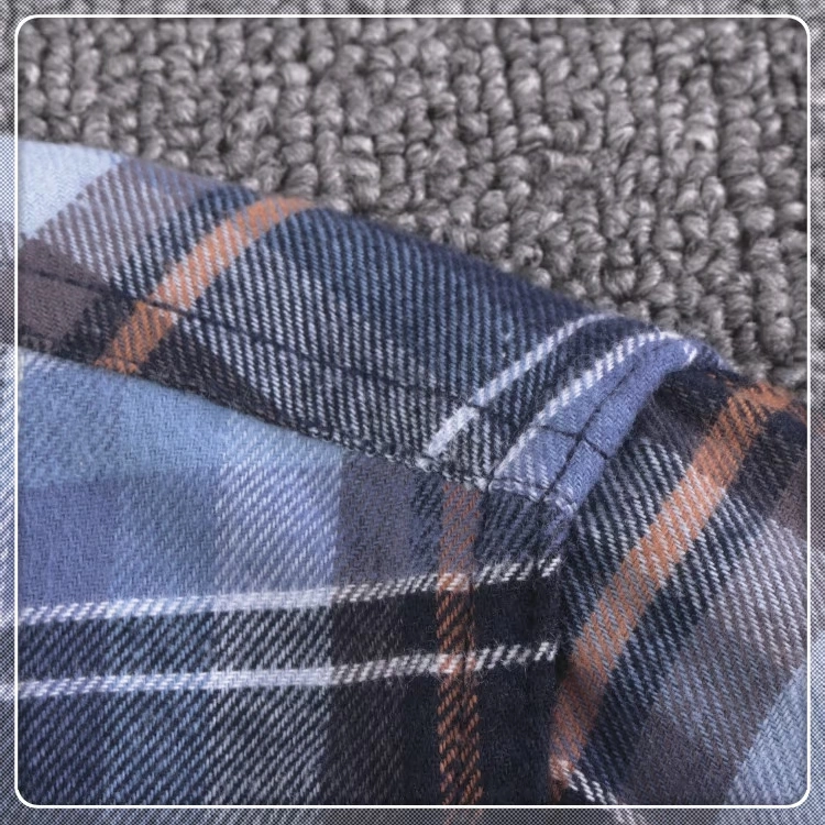 Hàng hóa rất mạnh mẽ Châu Âu và Hoa Kỳ đơn mùa xuân và mùa thu cotton nam Flange giản dị áo sơ mi dài tay