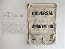 Japanese single Nordic industrial style washed rough canvas multi-purpose wall door storage hanging bag natural color coffee green