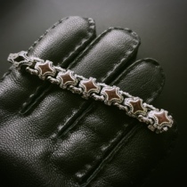 Spot U.S. William Henry Silver BR1S Sterling Silver Hand-carved Jurassic Fossil 1cm Bracelet