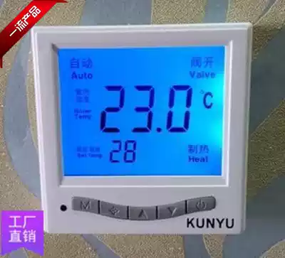 KUNYU Central air conditioning LCD fan coil thermostat Blue backlight switch panel house Lier popularity