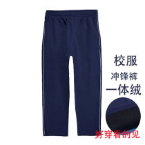 Childrens assault pants plus velvet boys and girls autumn and winter babies outdoor pants for primary school students windproof and waterproof pants