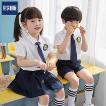 Kindergarten uniform summer school uniforms summer school uniforms summer teachers short-sleeved childrens graduation uniforms British style suits