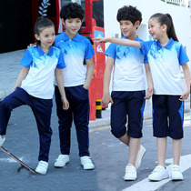 Quick-dry summer camp clothing custom-made primary school class clothes T-shirt custom male and female parent-child summer camp clothing childrens suit