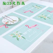 PVC Nordic Flamingo Western insulation mat Placemat Household anti-hot table mat Waterproof oil-proof heat-resistant vegetable mat