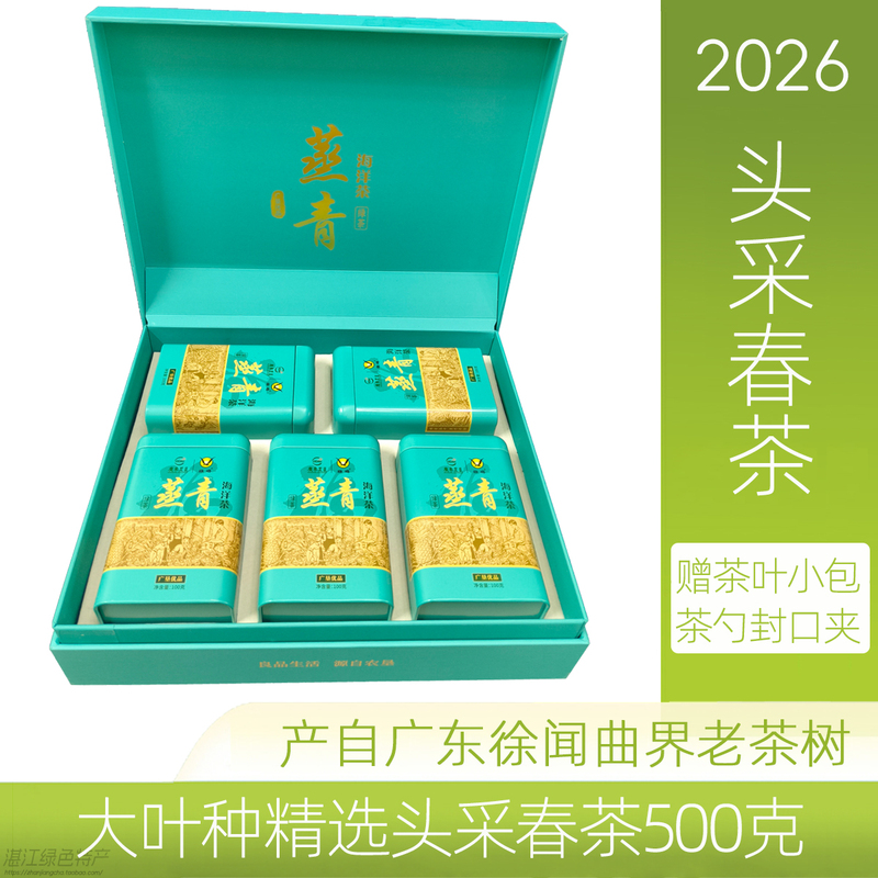 Xiongou Steamed Green Tea Ocean Tea 2026 Selected Pre-Qingming Spring Tea Guangdong Xiwen Xiongou Field Gift Box 500g
