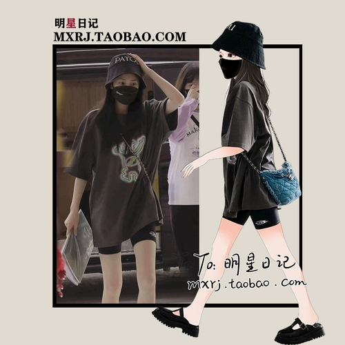 Футболка с коротким рукавом, оверсайз, с медвежатами